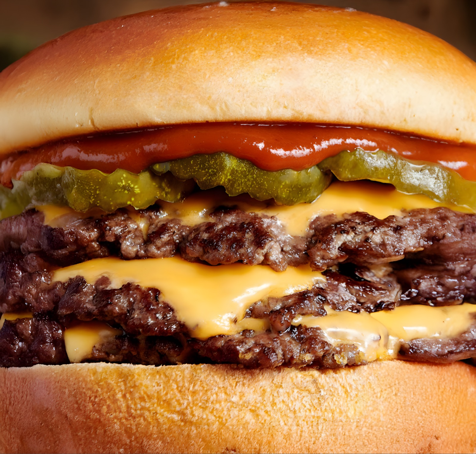 Smash burger with Easy Heat hot sauce
